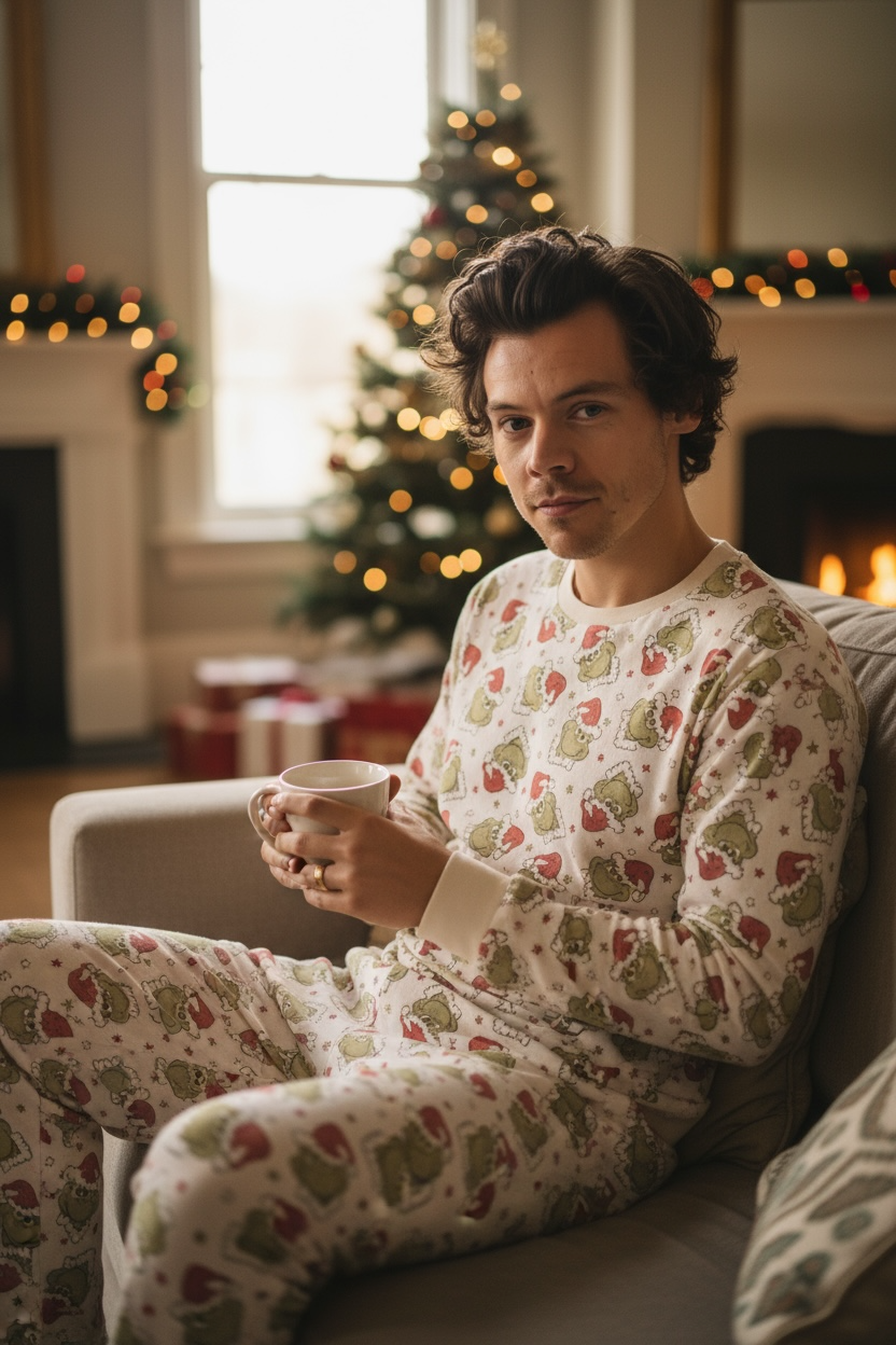 Grinchy Cheer (Men's Long Sleeve PJ)