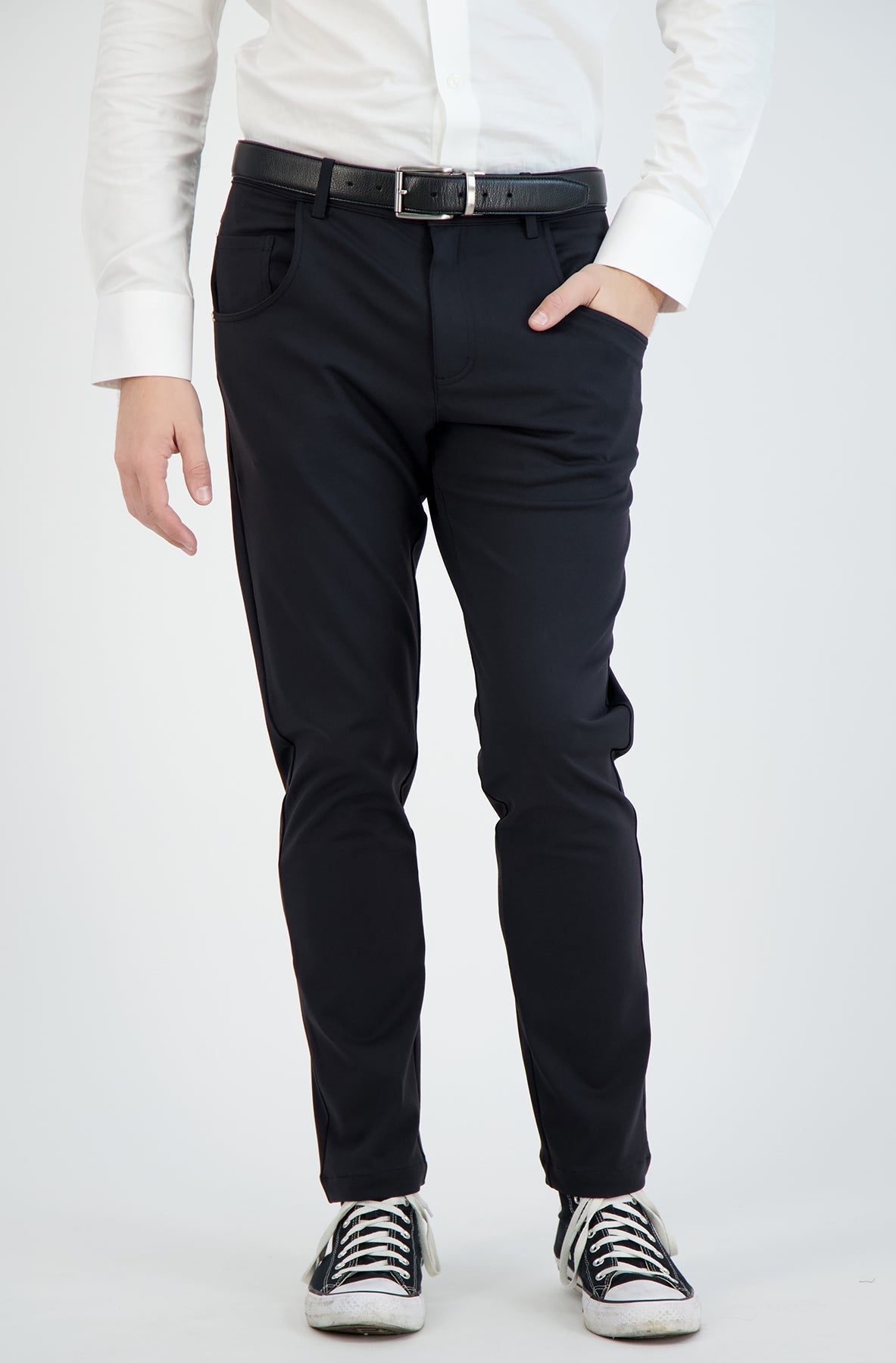 NEW & UPDATED Super - Stretch Men's Chinos //Casual// Black - Performance Collection